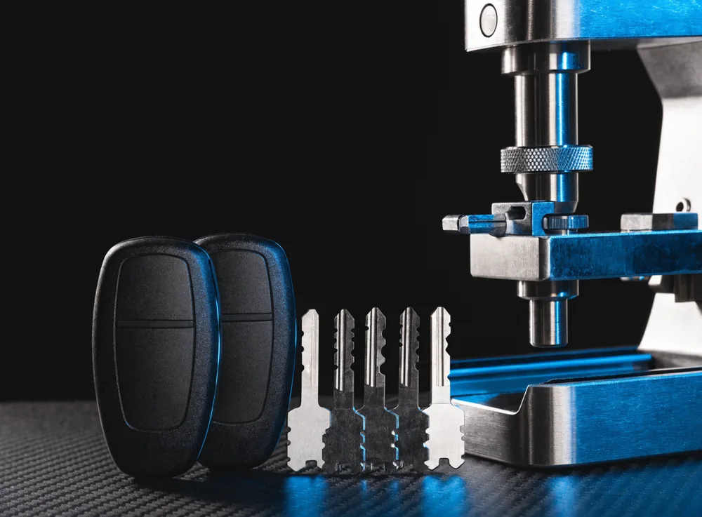 {site.name} automotive technician programming a transponder car key in Gauteng