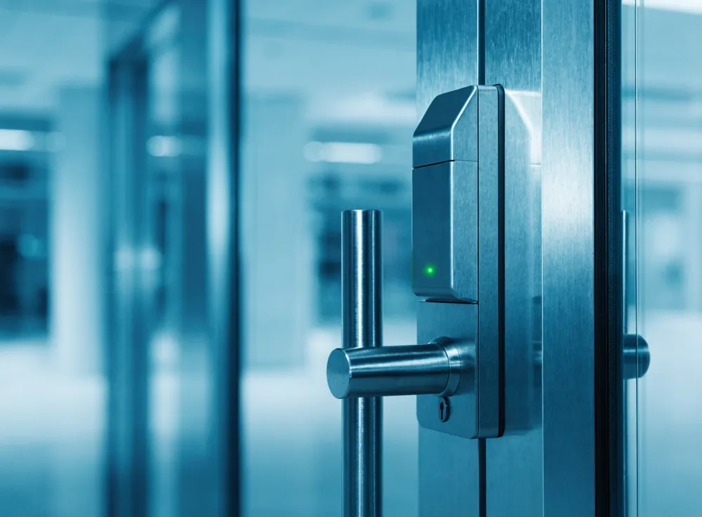 {site.name} technician installing a commercial lock and access control system in Johannesburg